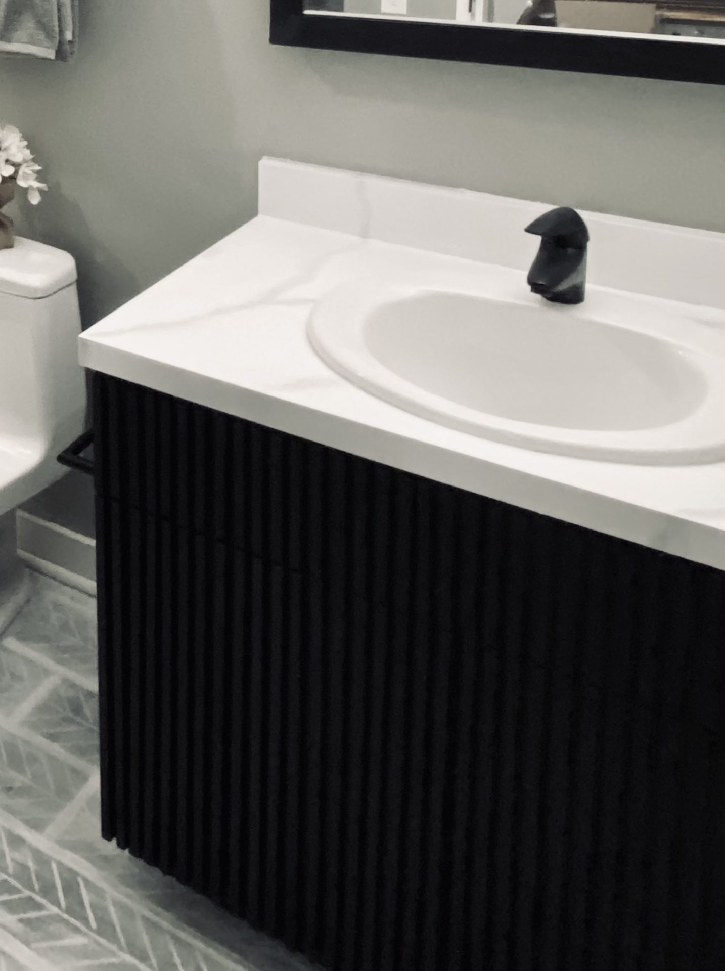 How To Make Your Bathroom Vanity Modern For $63!
