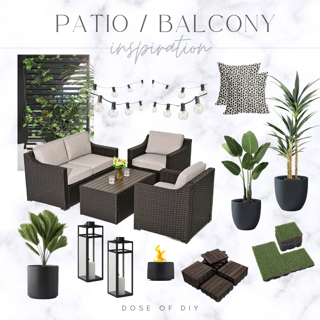 Balcony / Patio Decor and Furniture For Outdoor Living Space Upgrade